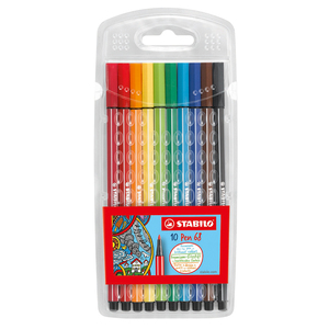 PEN 68 10 FEUTRES COLORIS ASSORTIS