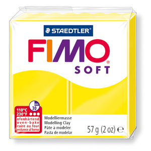 FIMO SOFT JAUNE CITRON PAIN 57G