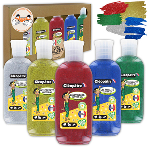 5 GELS PAILLETTES 100ML COLORIS ASSORTIS