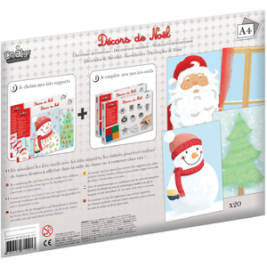 KIT SUPPORT 20 FEUILLES DECORS DE NOEL