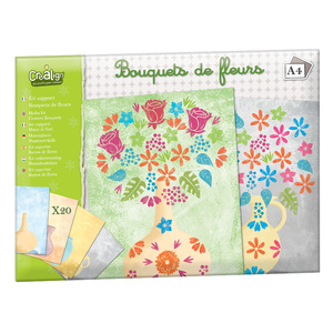 KIT SUPPORT 20 FEUILLES BOUQUET DE FLEURS