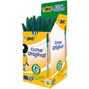 CRISTAL MEDIUM 50 STYLOS BILLES VERT