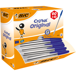 CRISTAL MEDIUM VALUE PACK 100 BLEU DONT 10 GRATUITS