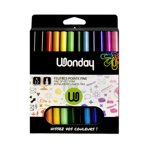 WONDAY 12 FEUTRES ASSORTIS 1ER PRIX