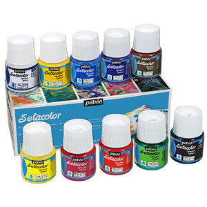 PEINTURE TISSUS FONÇÉS 10 FLACONS 45ML ASSORTIS