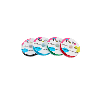 4 BOBINES FIL NYLON ÉLASTIQUE 20M COLORIS ASSORTIS